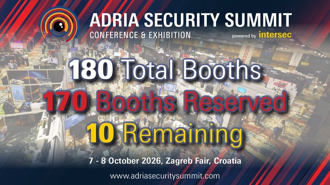 Adria Security Summit 2026 exhibition in Zagreb with only 10 booths remaining.
