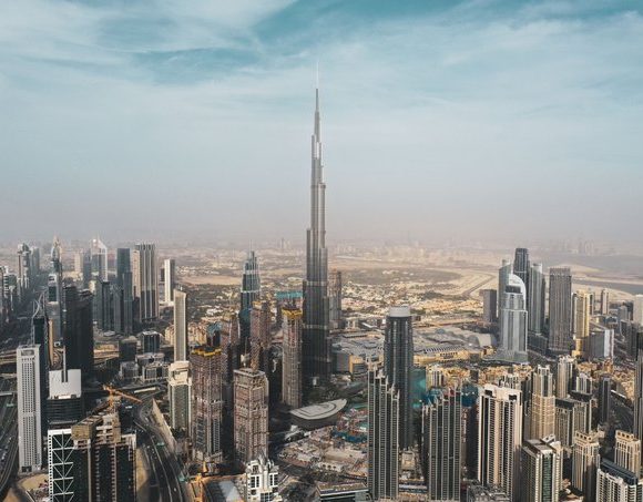 Security control room at Burj Khalifa featuring integrated video wall management and real-time monitoring systems.