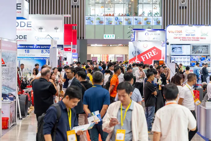 Visitors explore security, fire safety and smart infrastructure technologies at Secutech Vietnam.
