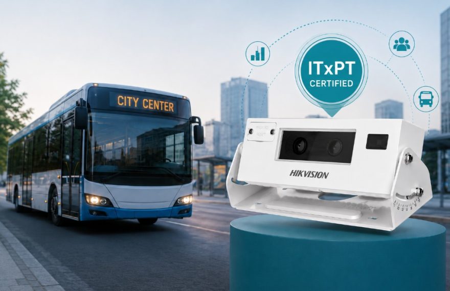 Hikvision Dual-Lens Passenger Counting Camera certified to the ITxPT standard for public transport.