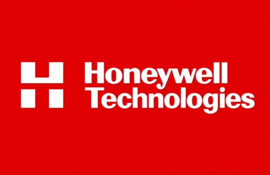 Honeywell Technologies logo on a red background