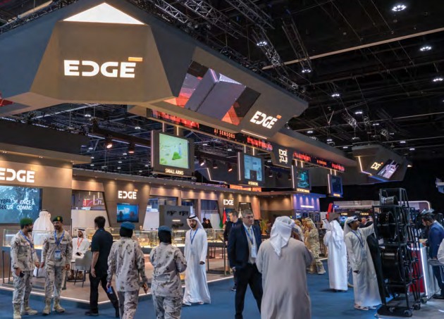 Visitors at the ISNR 2026 national security exhibition in Abu Dhabi.