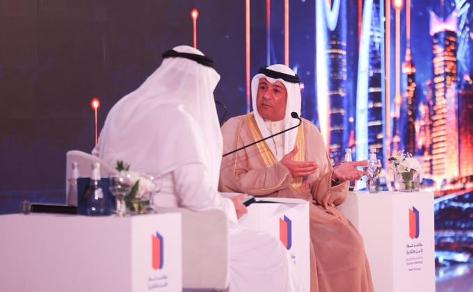 GCC Secretary General Jasem Mohamed Albudaiwi speaking at the Security and History Dialogue 2026 in Riyadh