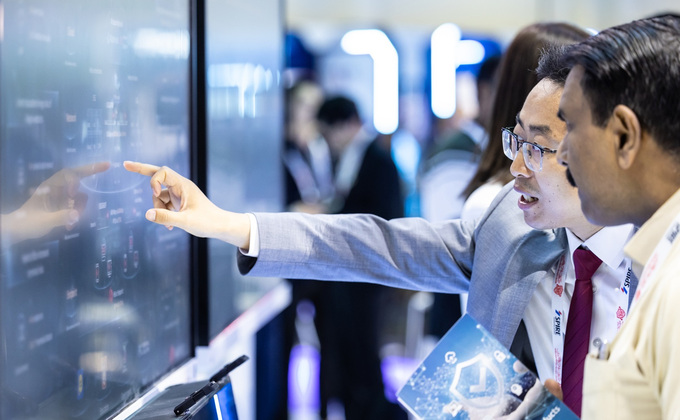 Cybersecurity technology demonstration at GISEC Global in Dubai