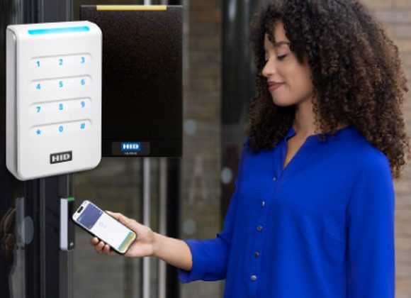 HID mobile access using a smartphone with HID access control readers