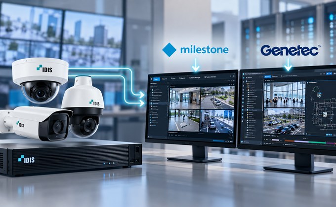 IDIS cameras integrated with Milestone XProtect and Genetec Security Center