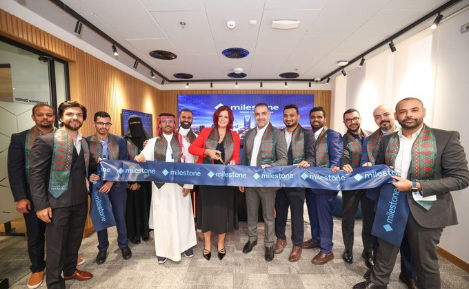 Milestone Systems team at the opening of its new Saudi Arabia office