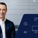David Moser of ASSA ABLOY alongside a diagram illustrating connected digital access and integrated building systems