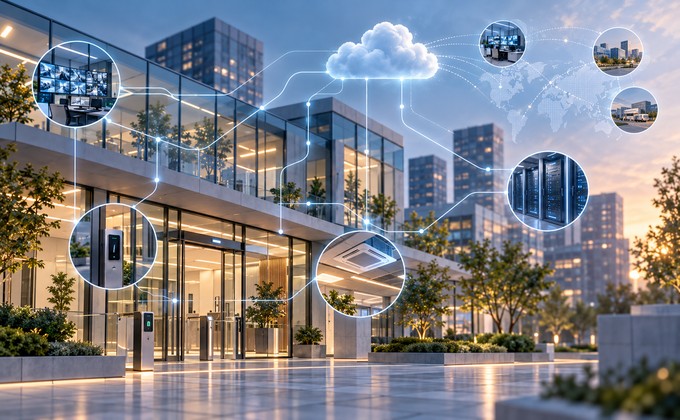 Connected physical security systems linked to cloud and external providers
