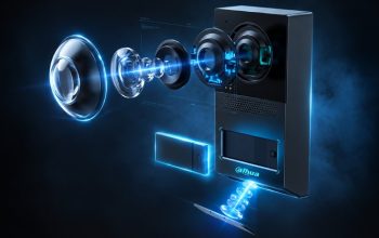 Dahua WizTalk video intercom with exploded camera and sensor components