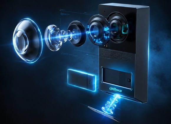 Dahua WizTalk video intercom with exploded camera and sensor components