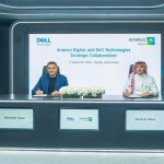 Dell Technologies and Aramco Digital representatives signing strategic collaboration in Riyadh