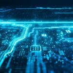 Futuristic blue circuit board illustrating Dell and NVIDIA enterprise agentic AI infrastructure