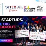 GITEX AI Belgrade SEE 100 banner promoting 100 Southeast European startups
