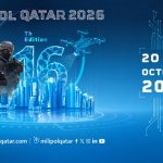 Milipol Qatar 2026 promotional banner featuring security technology, Doha skyline and event dates
