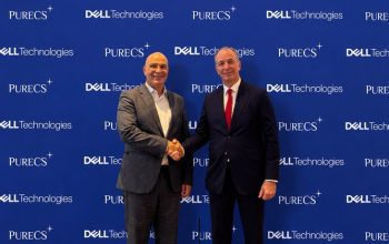 Miguel Angel Villalonga of PureCS and Walid Yehia of Dell Technologies at the UAE cybersecurity partnership announcement